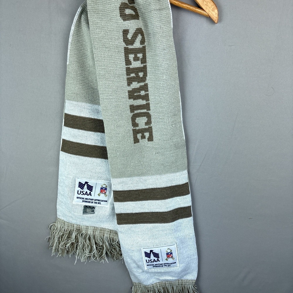 NFL Salute To Service‎ USAA Tan / White Scarf 56"